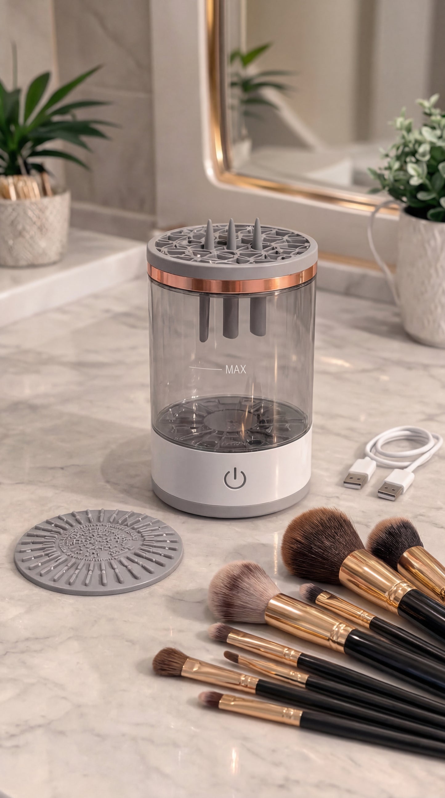 BrushClean Pro™ – Limpiador Eléctrico de Brochas